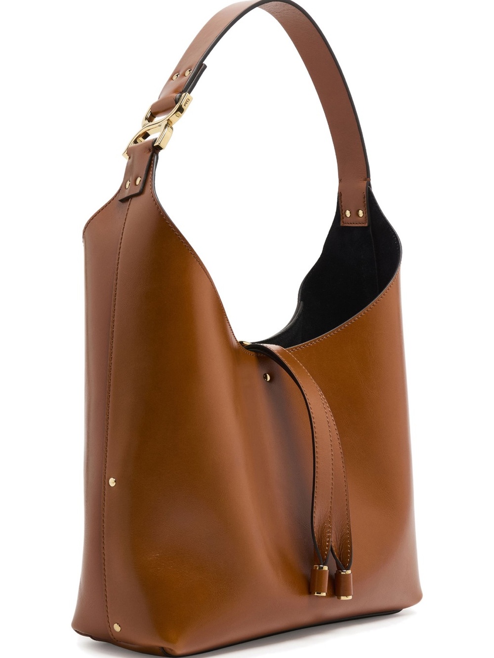 Chloe Marcie Leather Hobo Bag with Gold Accents - Picture 2 of 14